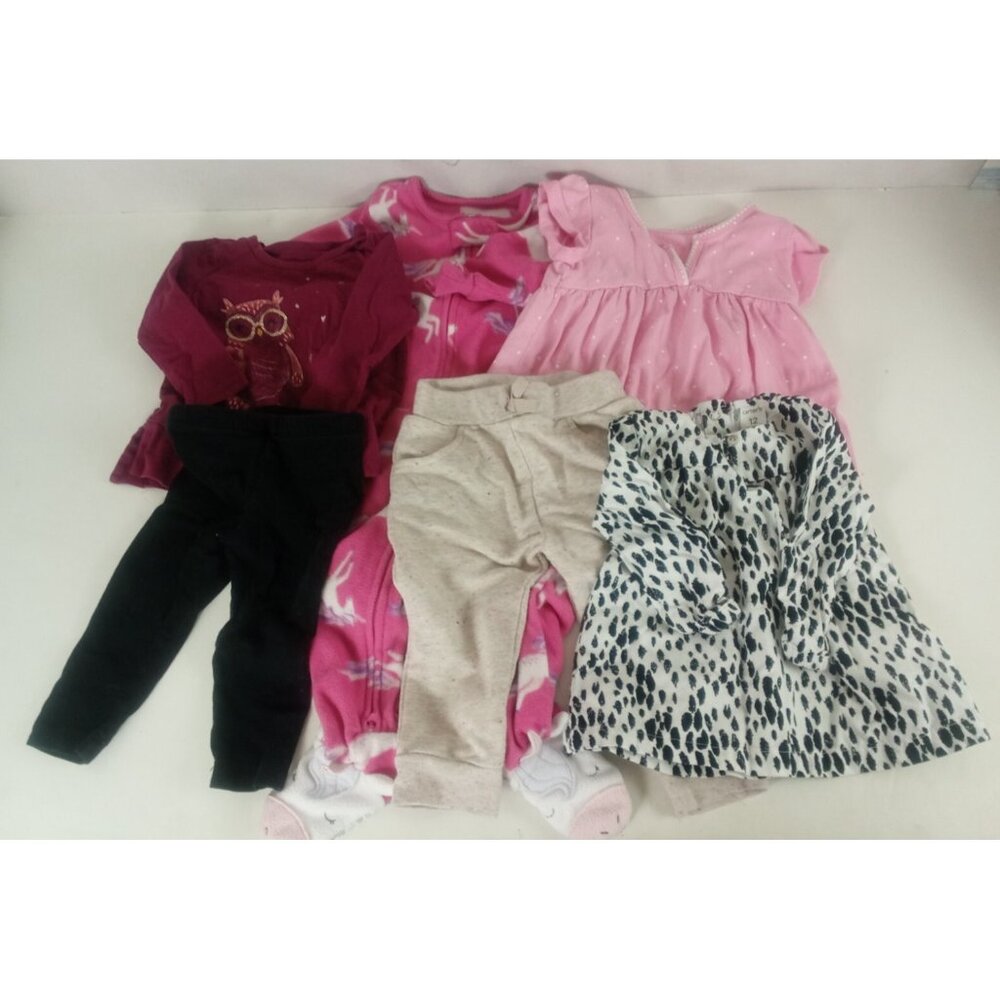 Girl Clothes Size 12 Months Mixed Brands Lot Of 6 Pieces (C)
